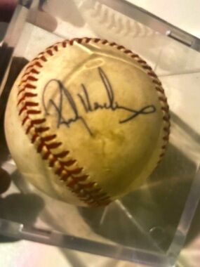 Autographed Baseball with Red Stitching